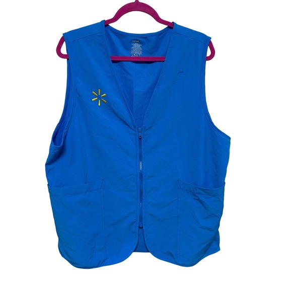Walmart Associate Other - Walmart Associate Vest Large Blue Uniform Career Apparel Work Vest Zip